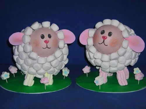 Como hacer oveja de masmelos - Imagui