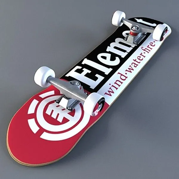 professional skateboard element 3d max