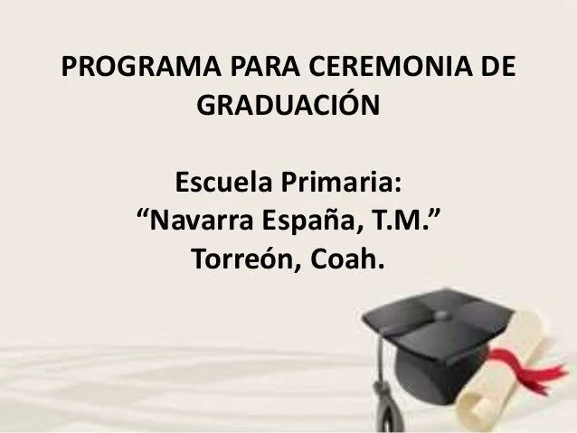 Programa ceremonia de graduación CON FRASES
