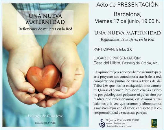 Prólogo de Rosa M. Jové, para “Una nueva maternidad” | Madre Tierra