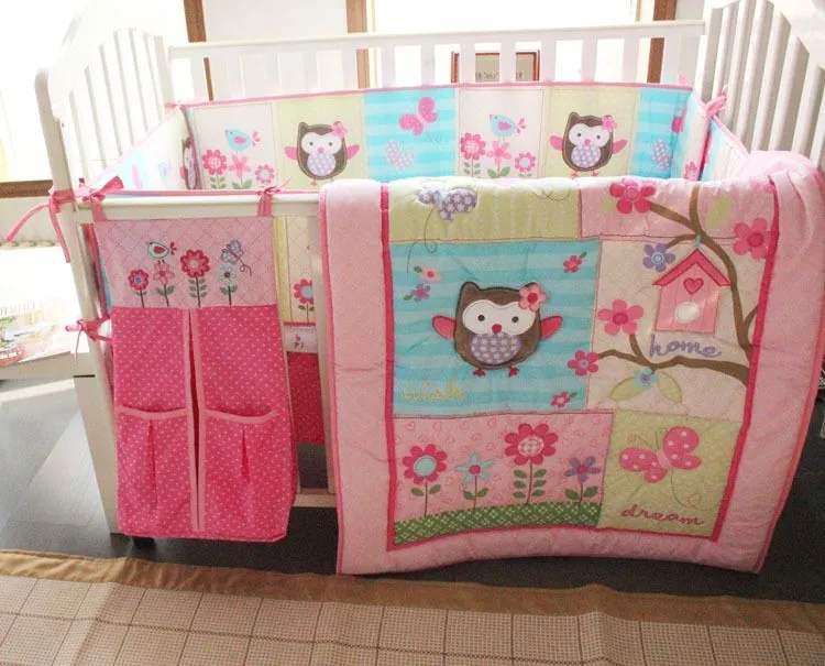 Promoción de rosa bebé ropa de cama cuna - Compra rosa bebé ropa ...