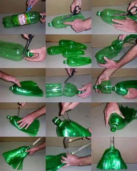 Proyectos de Reciclaje: Escoba hecha de botellas plásticas - Just ...