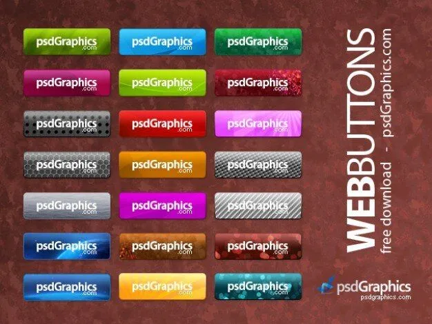 PSD de Photoshop botones web | Descargar PSD gratis