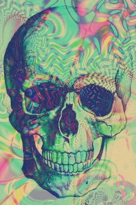 psychedelic skull and art. | Calaveras y Diablitos | Pinterest