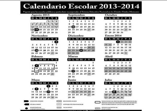 Publica SEP calendario escolar 2013-2014 | Unión de Universidades ...