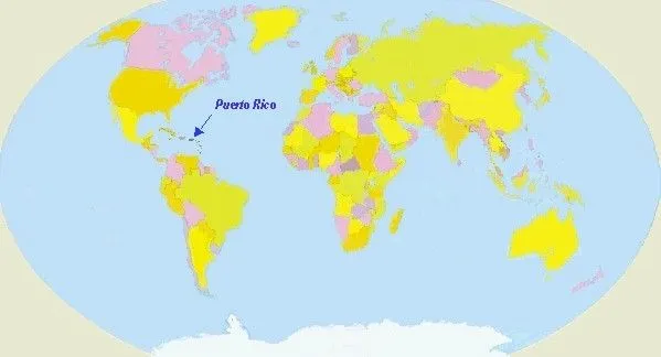 Mapa mundi puerto rico - Imagui