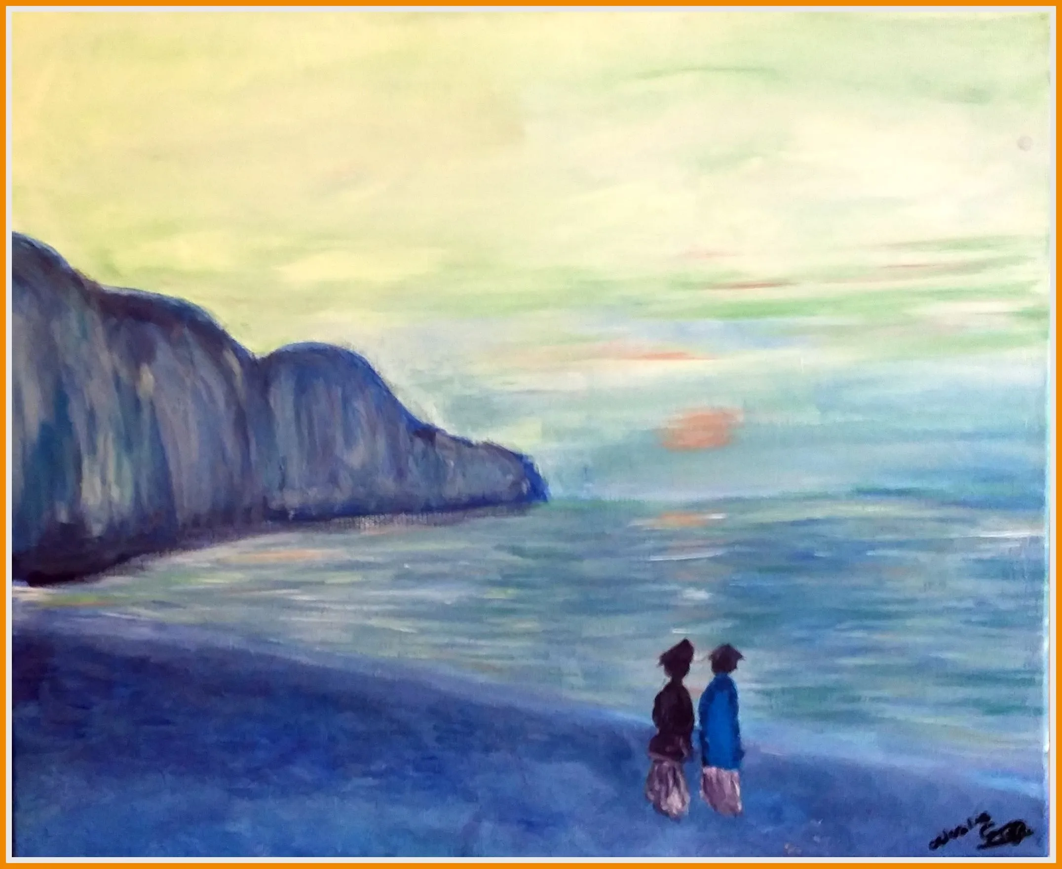 Puesta de sol en Purville, de Monet, pintado por Sofía Pérez, 10 ...