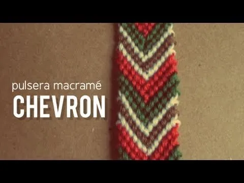 Pulsera Macrame: Chevron / flecha - YouTube