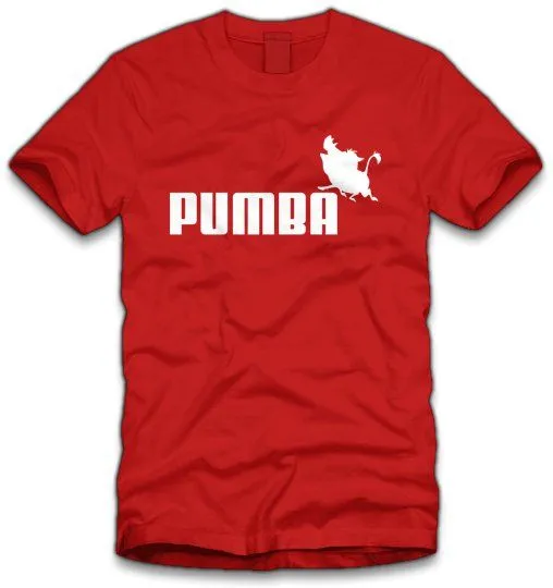 Pumba Puma Brand Company Logo Lion King T Shirt