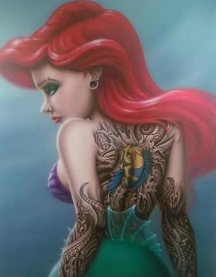 i think that this picture of ariel is sweet! | muhaha disney ...