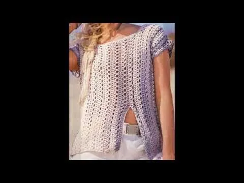 Puntada calada a crochet vertical - YouTube