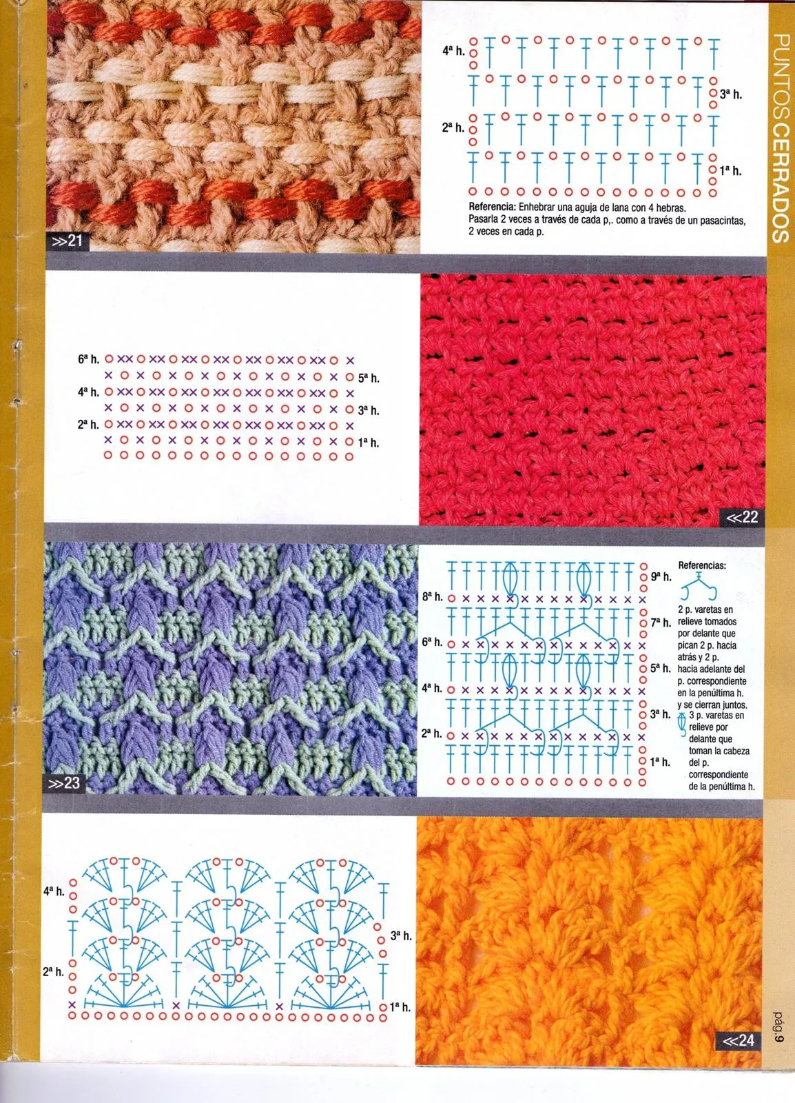 UNA TARDE DE PUNTADAS: Puntadas a crochet