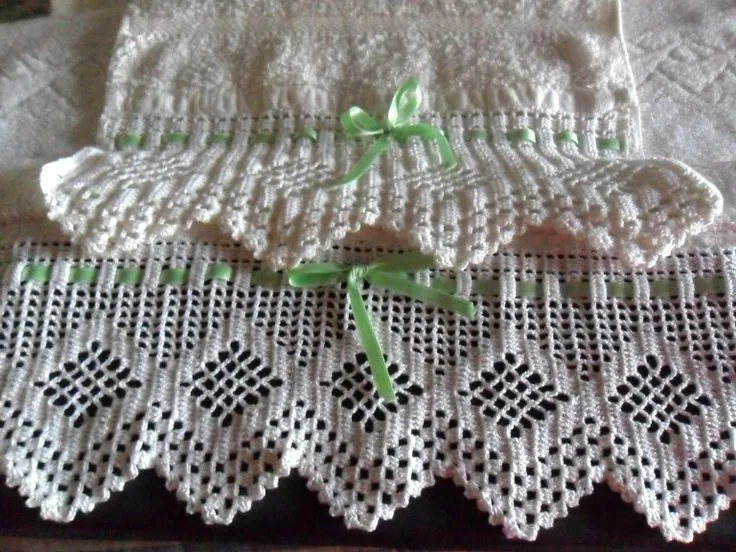 Puntas de crochet para toallas. | Orillas a crochet | Pinterest