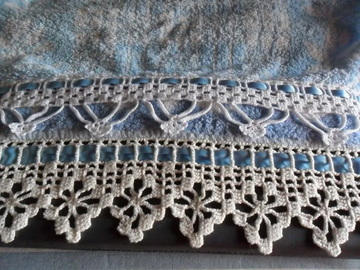 Puntas de crochet para toallas. | Orillas a crochet | Pinterest