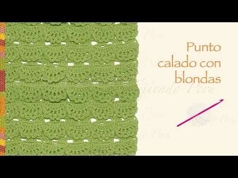 Punto calado con blondas tejido a crochet - YouTube