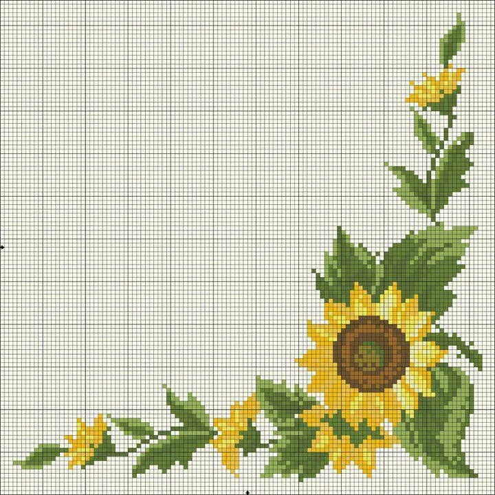 Punto De Cruz - Mas de 5,000 Gráficos: GIRASOL