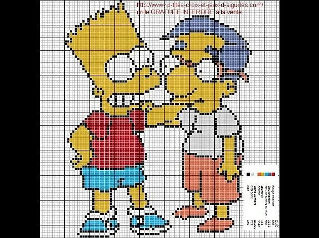 Los Simpson en punta de cruz - Imagui