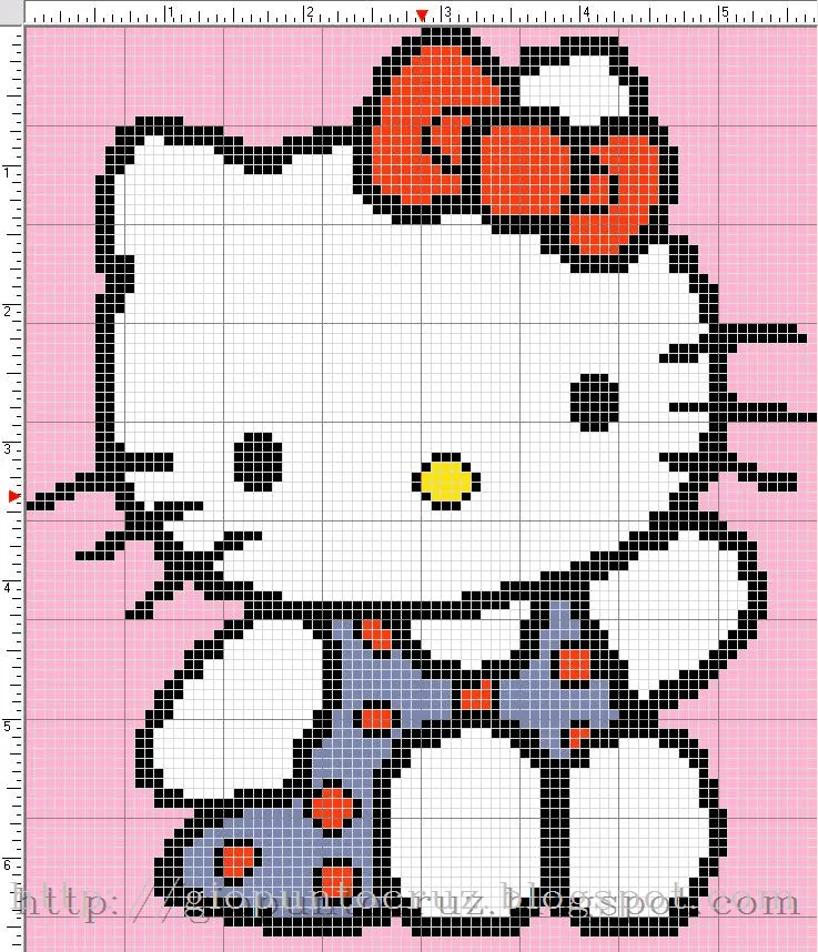 Punto de cruz esquemas de Hello Kitty | En Punto de cruz