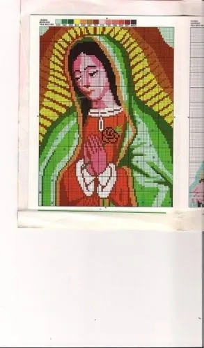 Punto de cruz Virgen de Guadalupe - Imagui