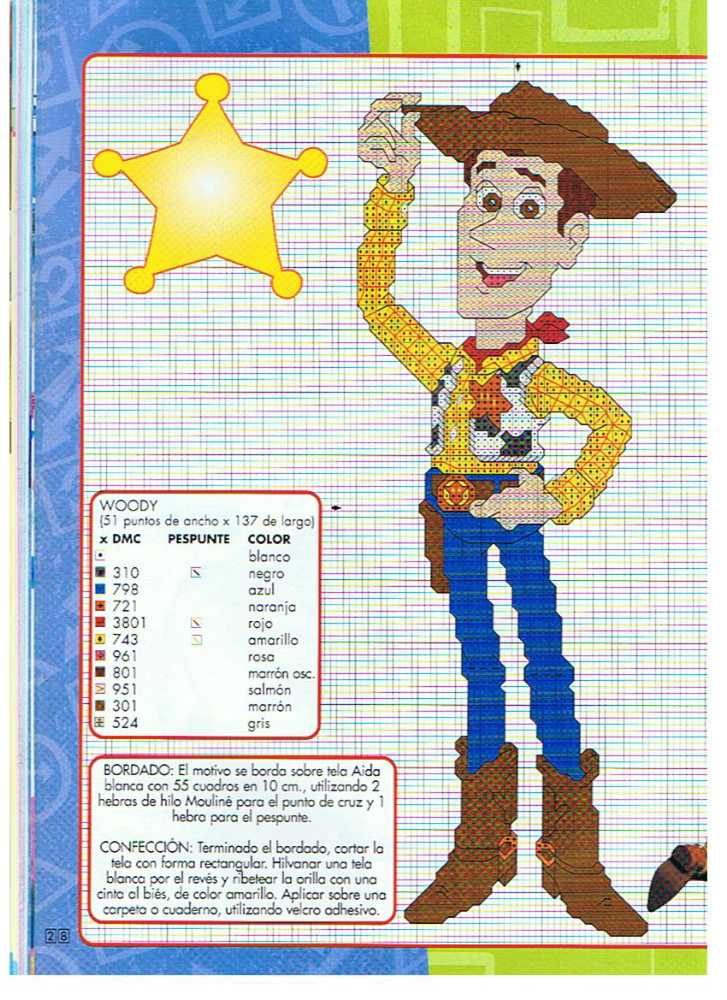 Punto de cruz Toy Story patrones gratis | Punto de cruz