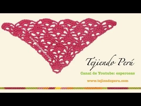 Punto triangular tejido a crochet - YouTube