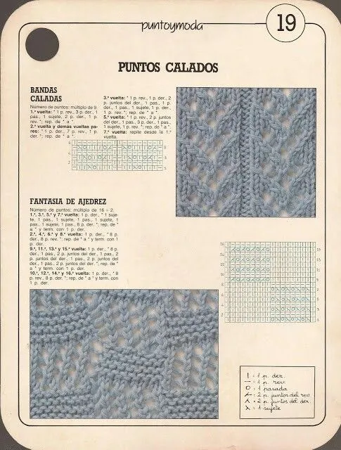 Punto tricot calado | Stitches | Pinterest