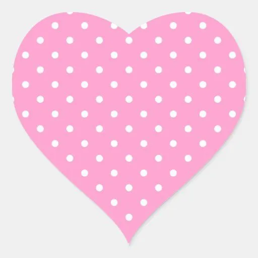 Puntos blancos, modelo de lunares rosado calcomania de corazon ... Puntos blancos, modelo de lunares rosado calcomania de corazon ...