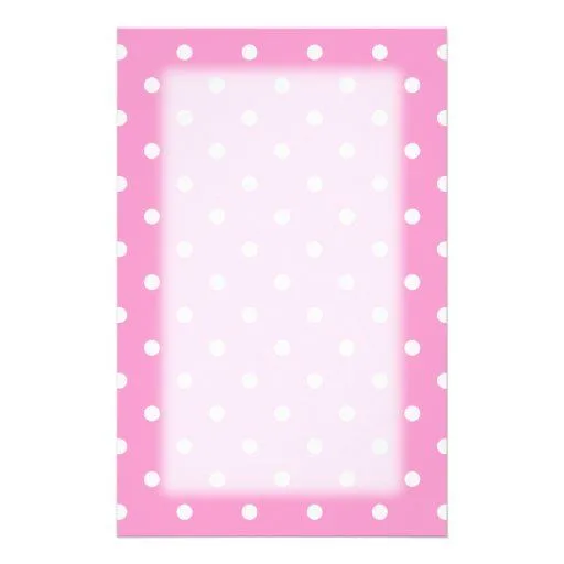 Puntos blancos, modelo de lunares rosado papelería de diseño | Zazzle