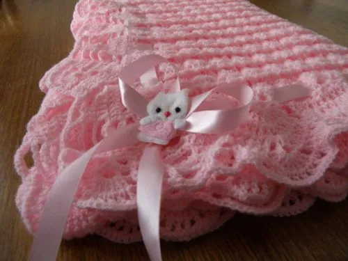 Colchas tejidas a crochet para bebés paso a paso - Imagui