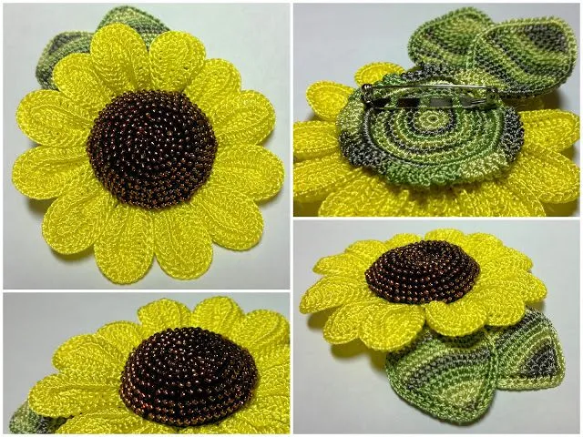 SOLO PUNTOS: Crochet girasol