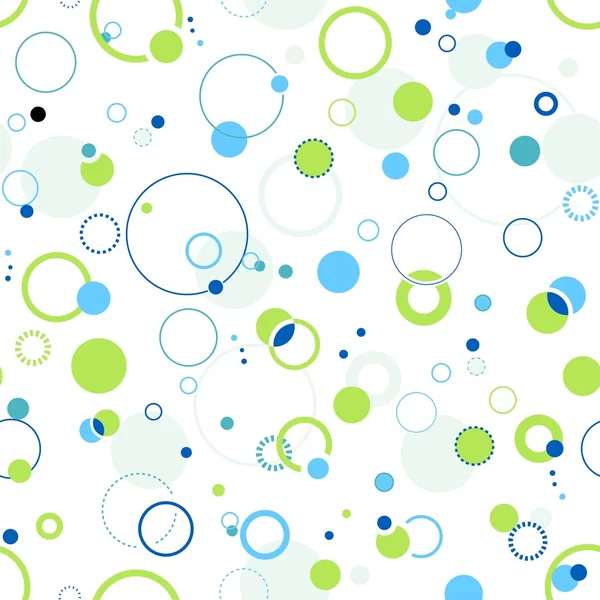 Puntos verdes y azules transparente y círculo patrón — Vector ...