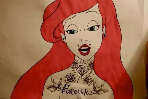 Pupaprinzessin: Ariel con tatuaje
