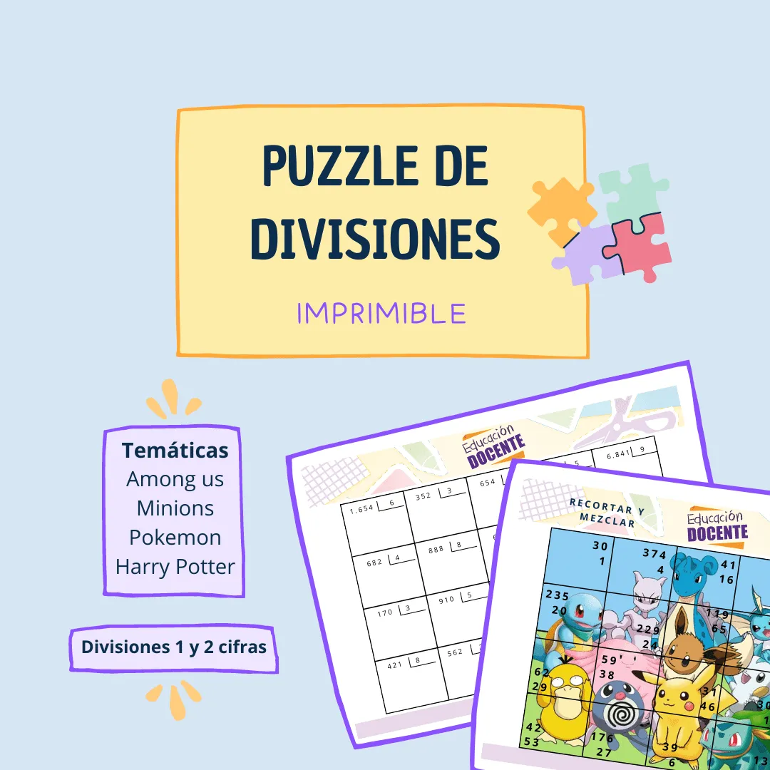 Puzzle de divisiones - Expertos en educación. Blog de Educación Docente