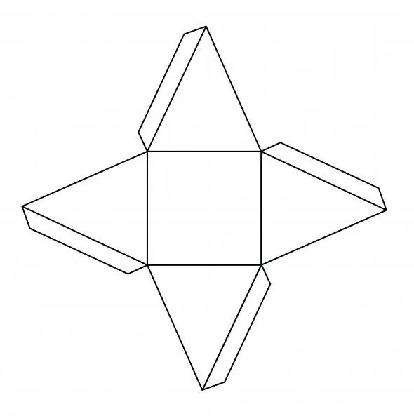 Pyramid Box Template | Como hacer una piramide, Figuras geometricas para  armar, Piramide para armar