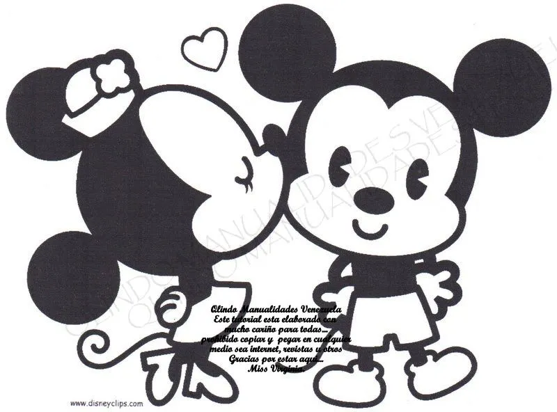 Q'LINDO Manualidades: Folder Minnie y Mickey Enamoradooosss....