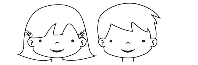 Rostros de niños felices para colorear - Imagui