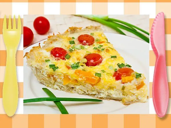 Quiche de tomate y queso, receta de cena fácil para niños Quiche de tomate y queso, receta de cena fácil para niños