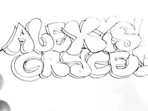 Quick sketch of Alexis Grace's name in Graffiti - Alfred Cervantes ...