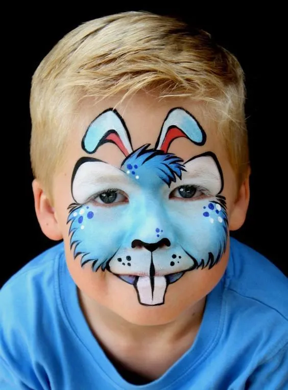 rabbit facepaint | Face Painting | Pinterest | Chicas, Niño y ...