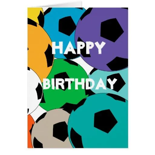 Jugador de fútbol, feliz, cumpleaños tarjetas | Zazzle