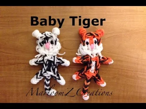 Rainbow Loom Baby Tiger - Bengal - White Tiger - YouTube