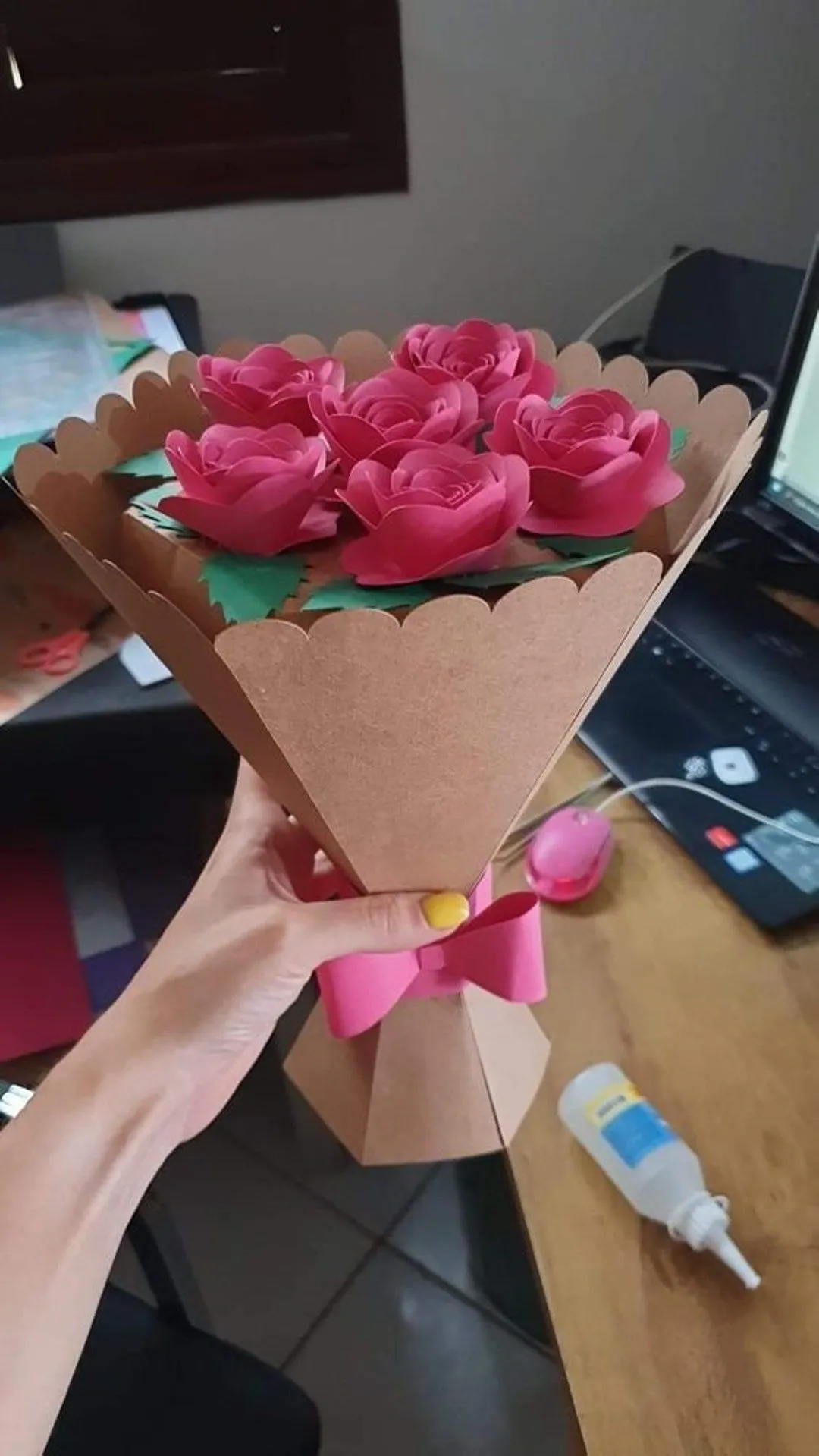 Ramo de flores de papel VIDEO DE ENSAMBLADO con líneas de - Etsy México