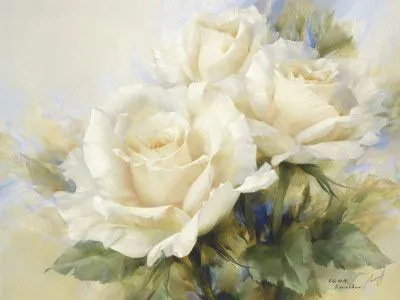 Ramo de rosas blancas Láminas por Igor Levashov en AllPosters.