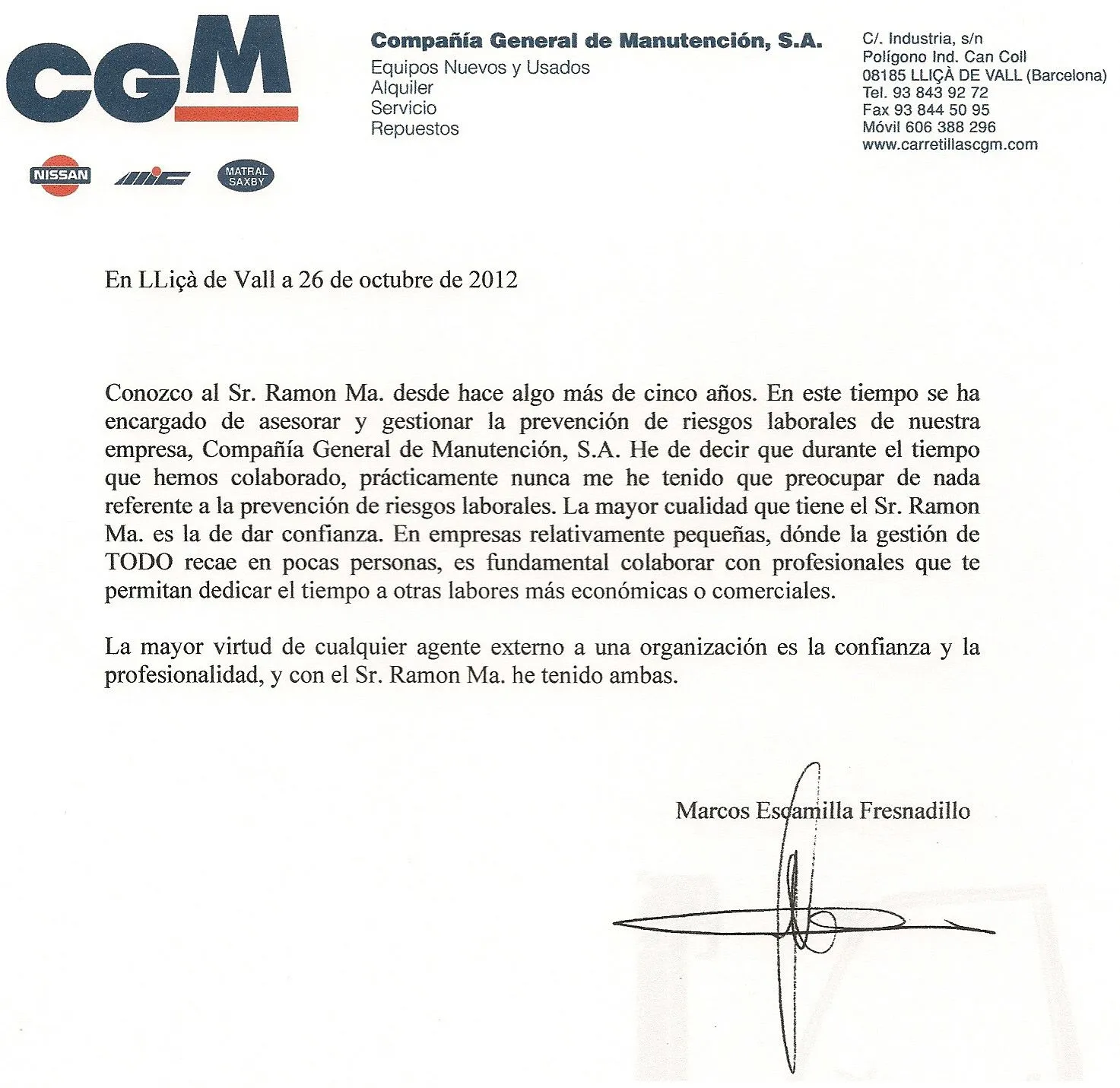 Ramon Ma. Saurí i Navarro – Recomendaciones Profesionales Ramon Ma. Saurí i Navarro – Recomendaciones Profesionales