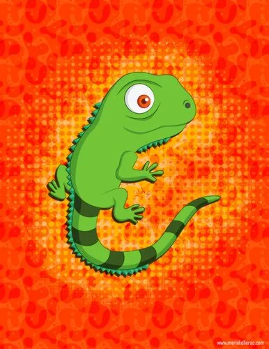 Iguana de caricatura - Imagui