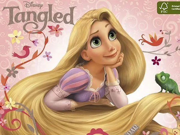 Rapunzel dibujo a color - Imagui