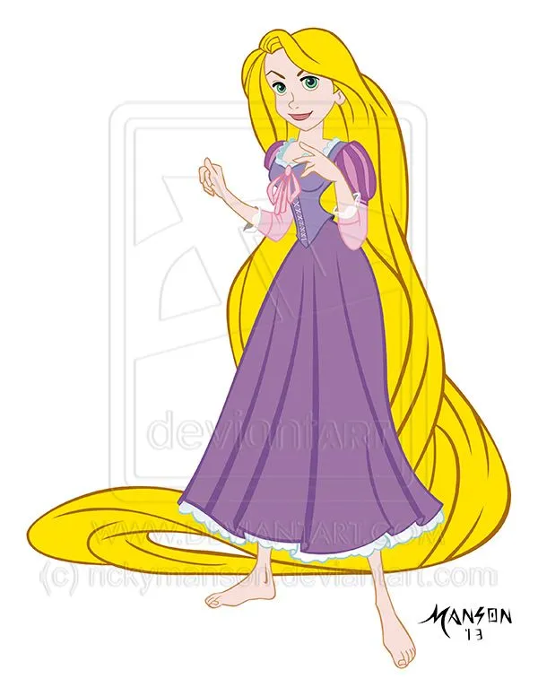 Rapunzel dibujos a color - Imagui