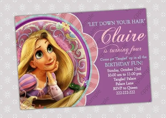 Rapunzel enredados Disney Princess por CreativePartyPixels en Etsy