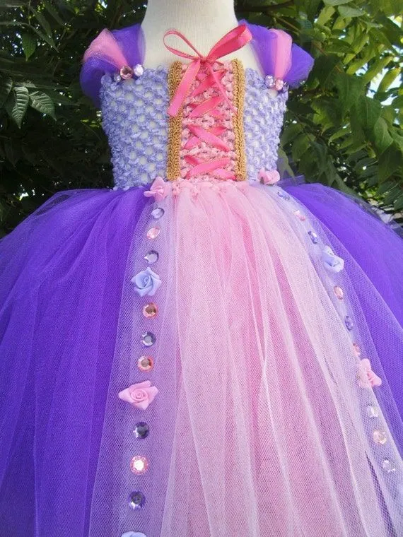 Rapunzel Tangled Inspired Tutu Dress by KalilaKloset on Etsy
