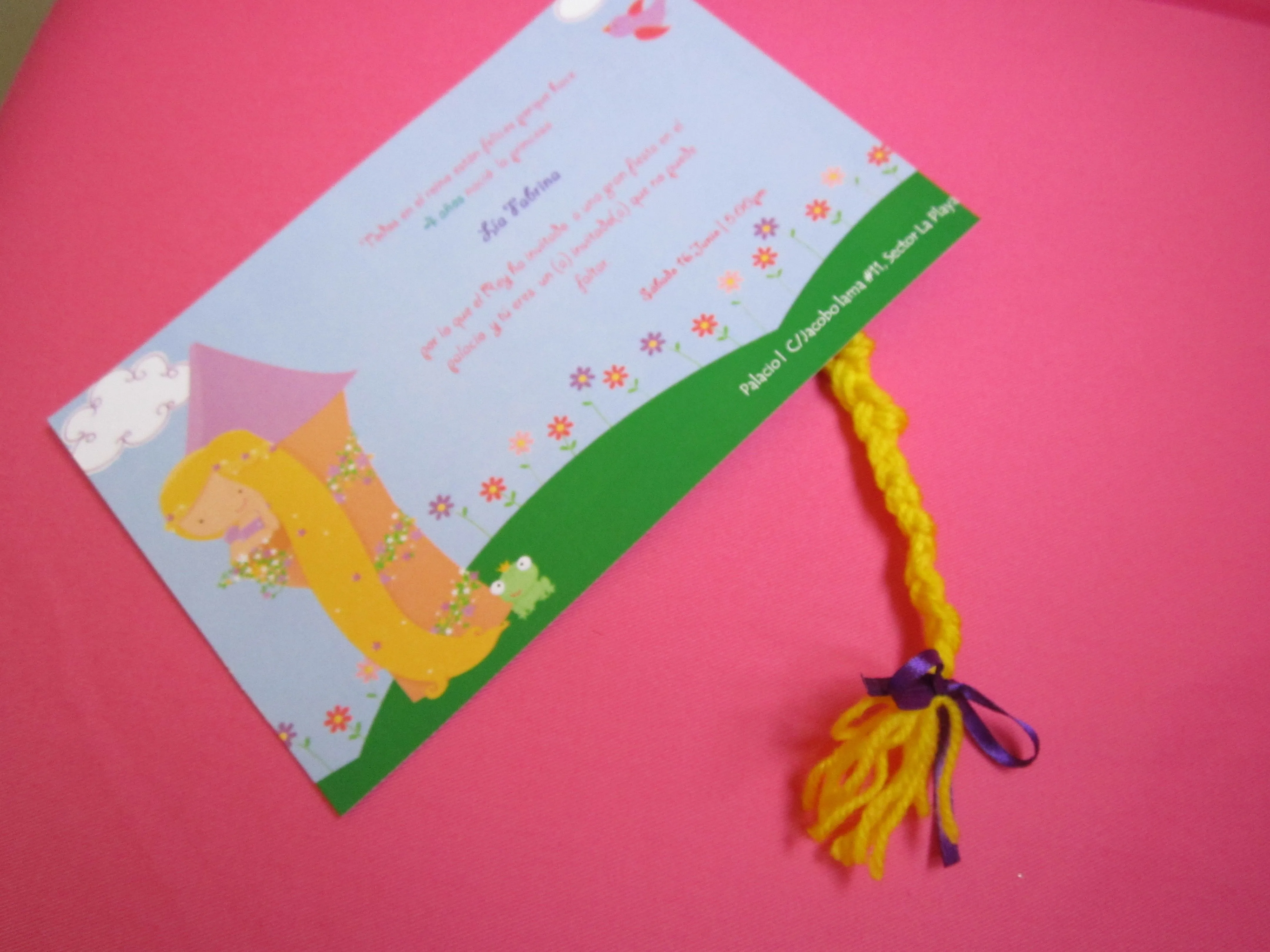 Rapunzel tarjeta | Cumpleaños | Nana Deco ideas | interiores | eventos